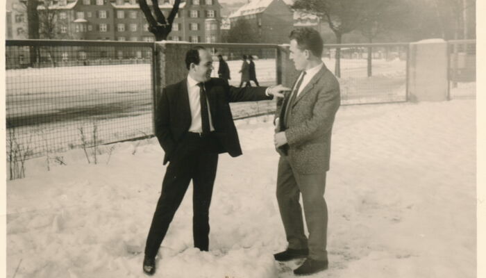 Juan Sánchez Linares in the snow