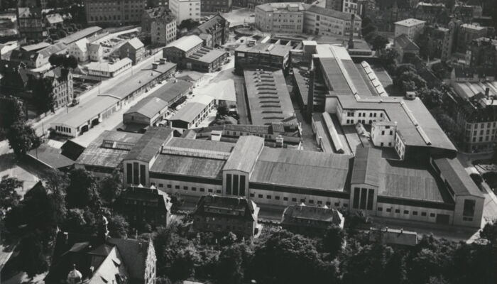 Aerial view Ulm factory 1953