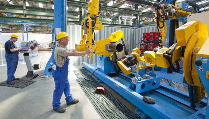 pipe production department of Meyer Werft