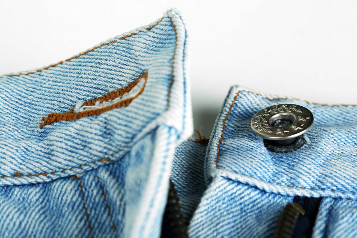 Nickel-free jeans button