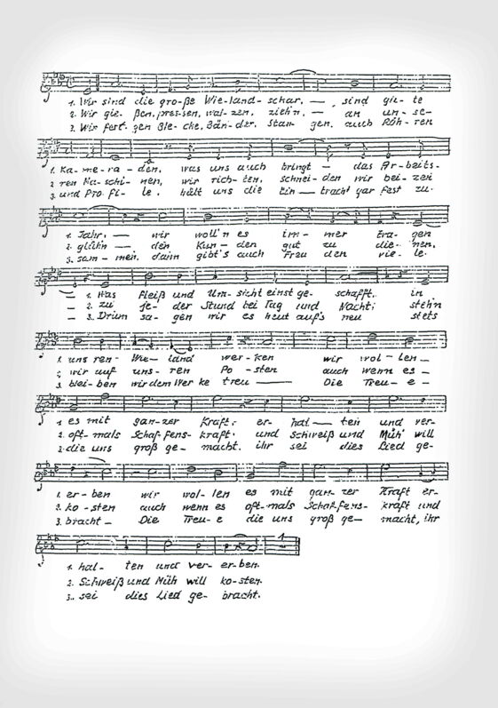 Music sheet Wieland-Song